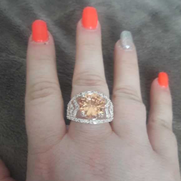 925 sterling silver citrine ring - Picture 2 of 6
